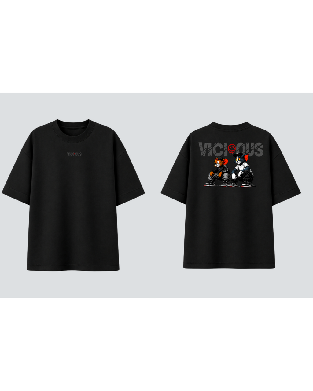 Camiseta Oversized Vicious – Tom e Jerry