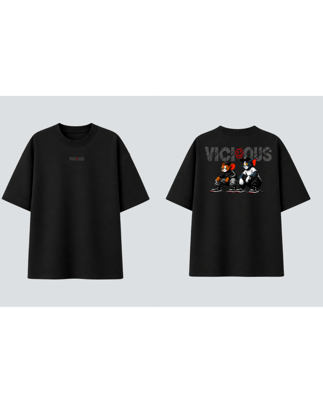 Camiseta Oversized Vicious – Tom e Jerry