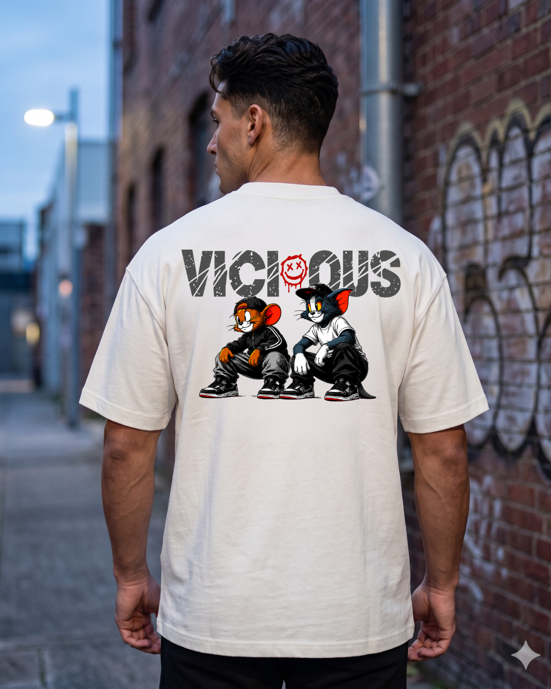 Camiseta Oversized Vicious – Tom e Jerry